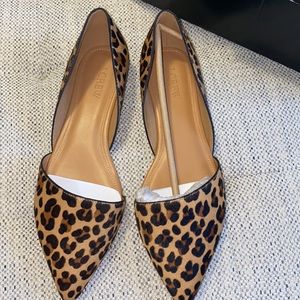 J.Crew Leopard Zoe D’Orsay Flats